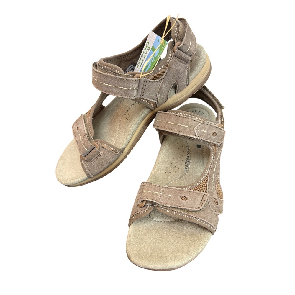 Earth Origins Beverly Leather Sandals 10W Cushioned‎ Support